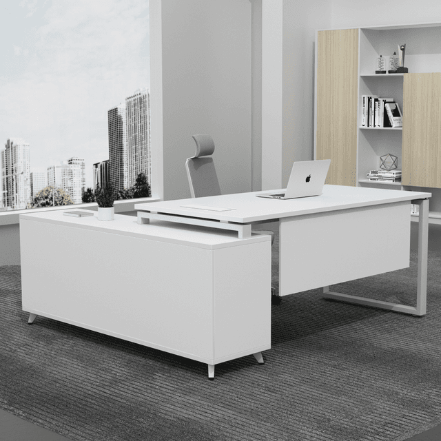 L-shaped table with storage SKYLAND NOVO 1600