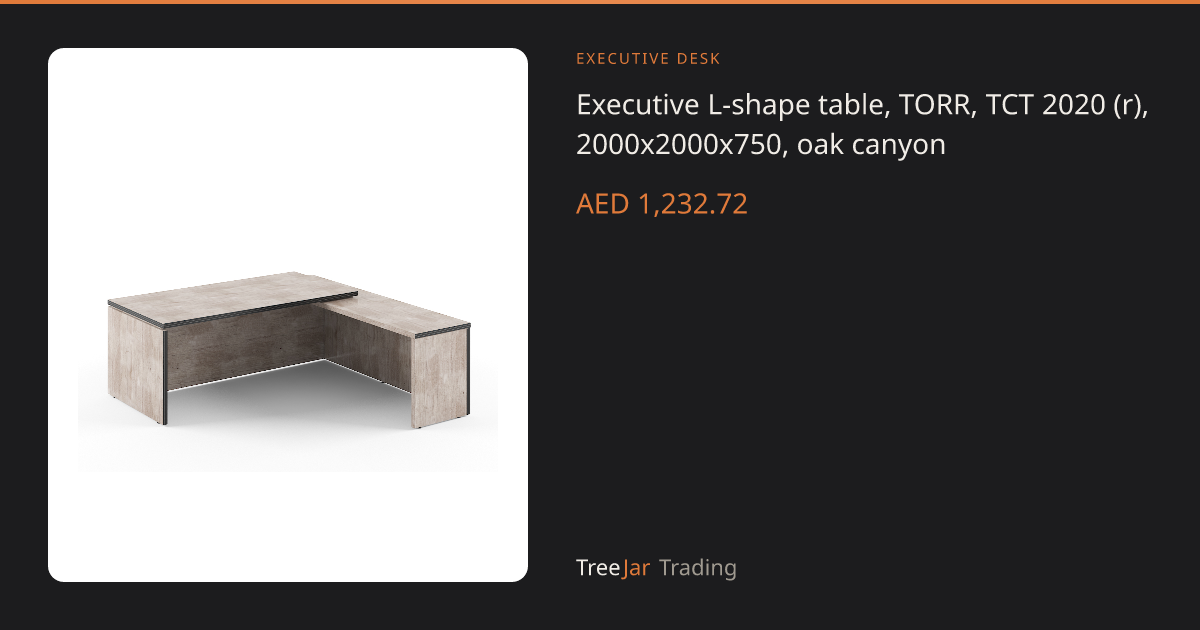 Executive Office Desk BelGro TORR TCT 2020 Oak Canyon | TreeJar Dubai UAE